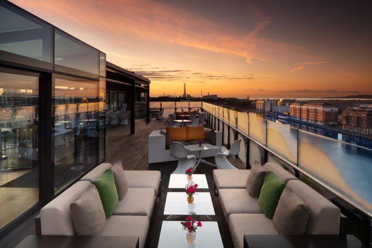 The Rooftop Lounge with 360-Degree Panoramic Views of Dublin