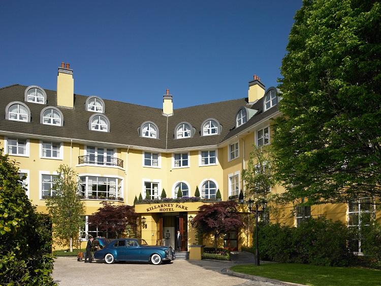 The Killarney Park Hotel 5-Star Façade and Private Gardens in Killarney Town Centre