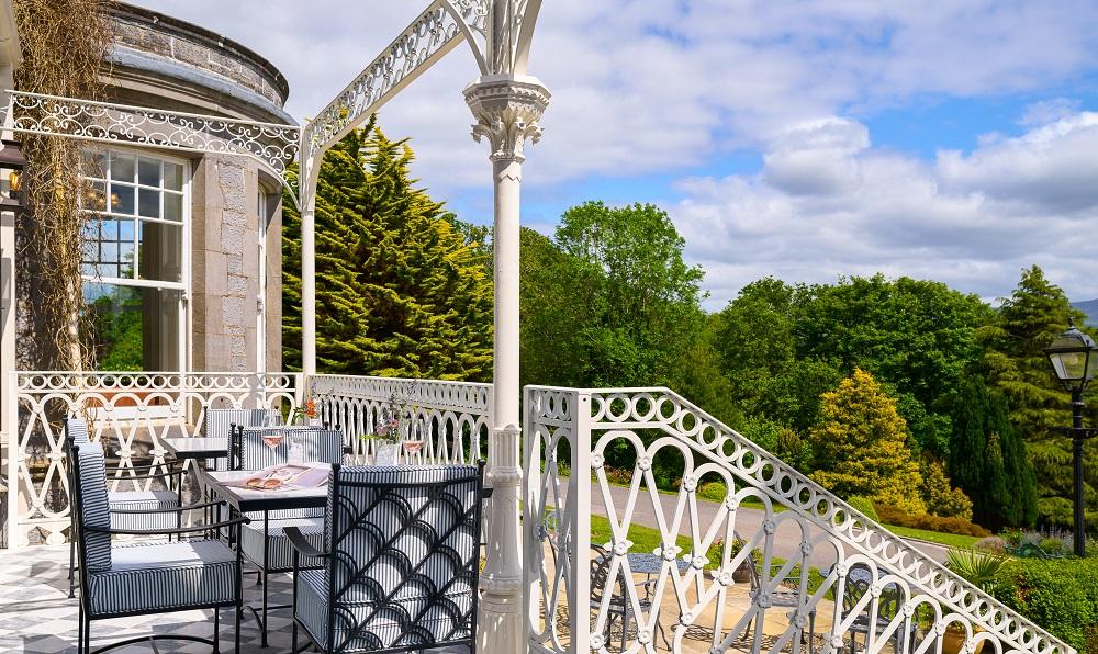 The Outdoor Terrace Overlooking Manicured Lawns and Kenmare Bay