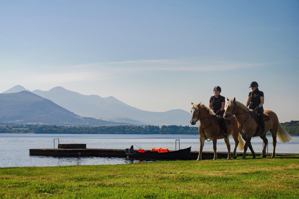 Lakeside Grounds with Estate Pier, Private Boathouse, and Haflinger Horses