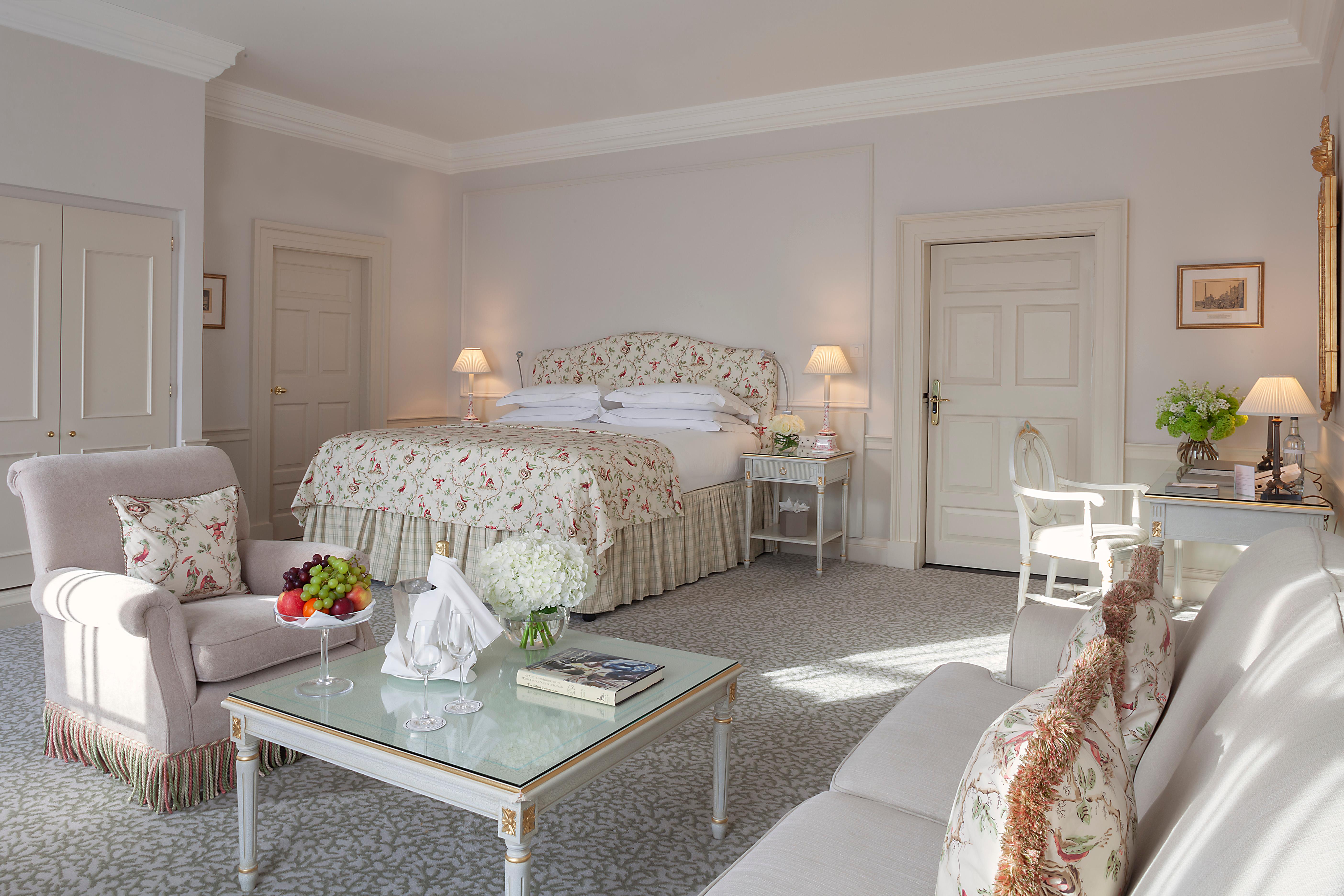 Deluxe King Bedroom in the Main Georgian House with High Ceilings and Period Detailing