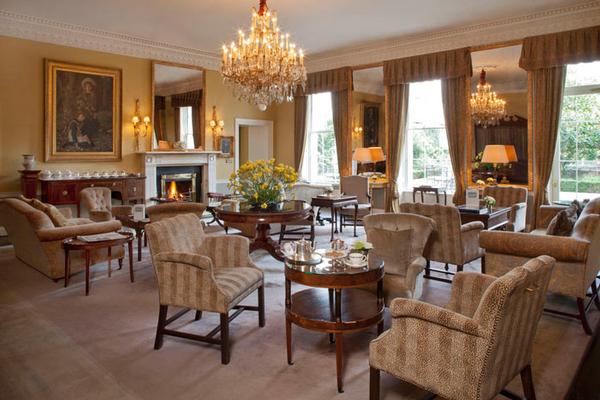 The Merrion Elegant Georgian Drawing Rooms Featuring Roaring Peat Fireplaces and Art