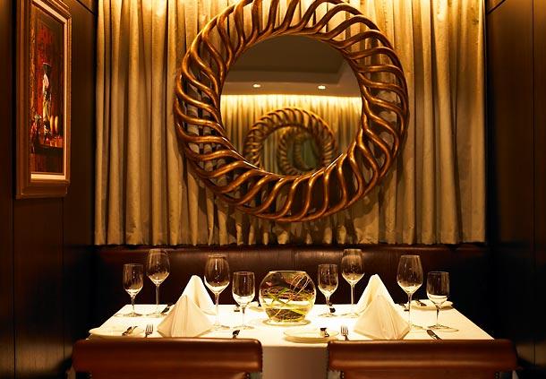 The Saddle Room Steak and Seafood Restaurant with Dark Oak Booths and Oyster Bar