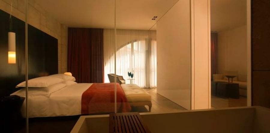 Mamilla Suite with Sliding Architectural Partitions & Walk-In Closet