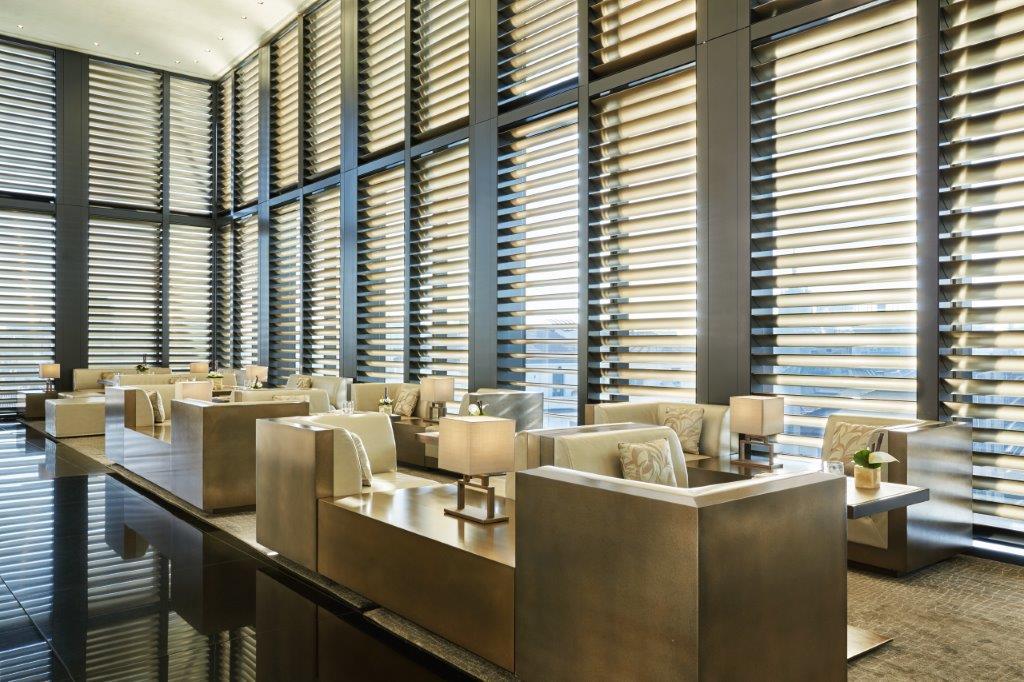 Armani/Bamboo Bar with Double-Height Glass Louvers and Skyline Views