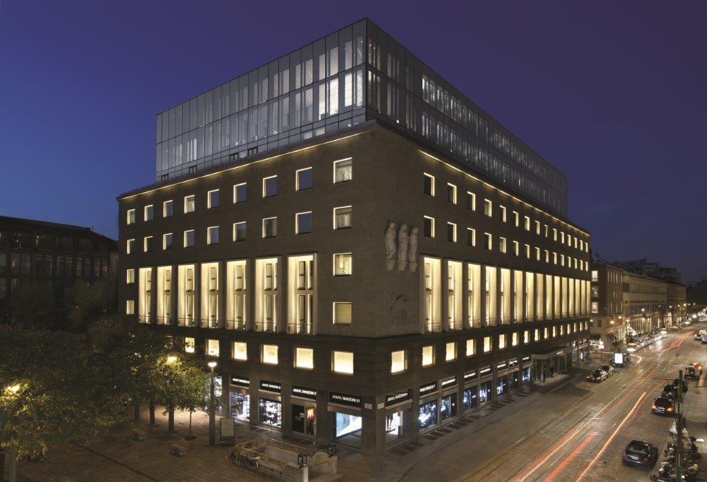 Armani Hotel Milano Rationalist Palazzo Facade on Via Manzoni