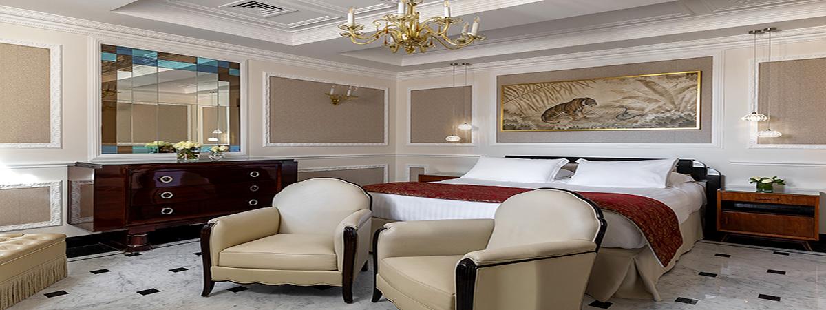 Margherita Terrace Suite Art Deco Master Bedroom