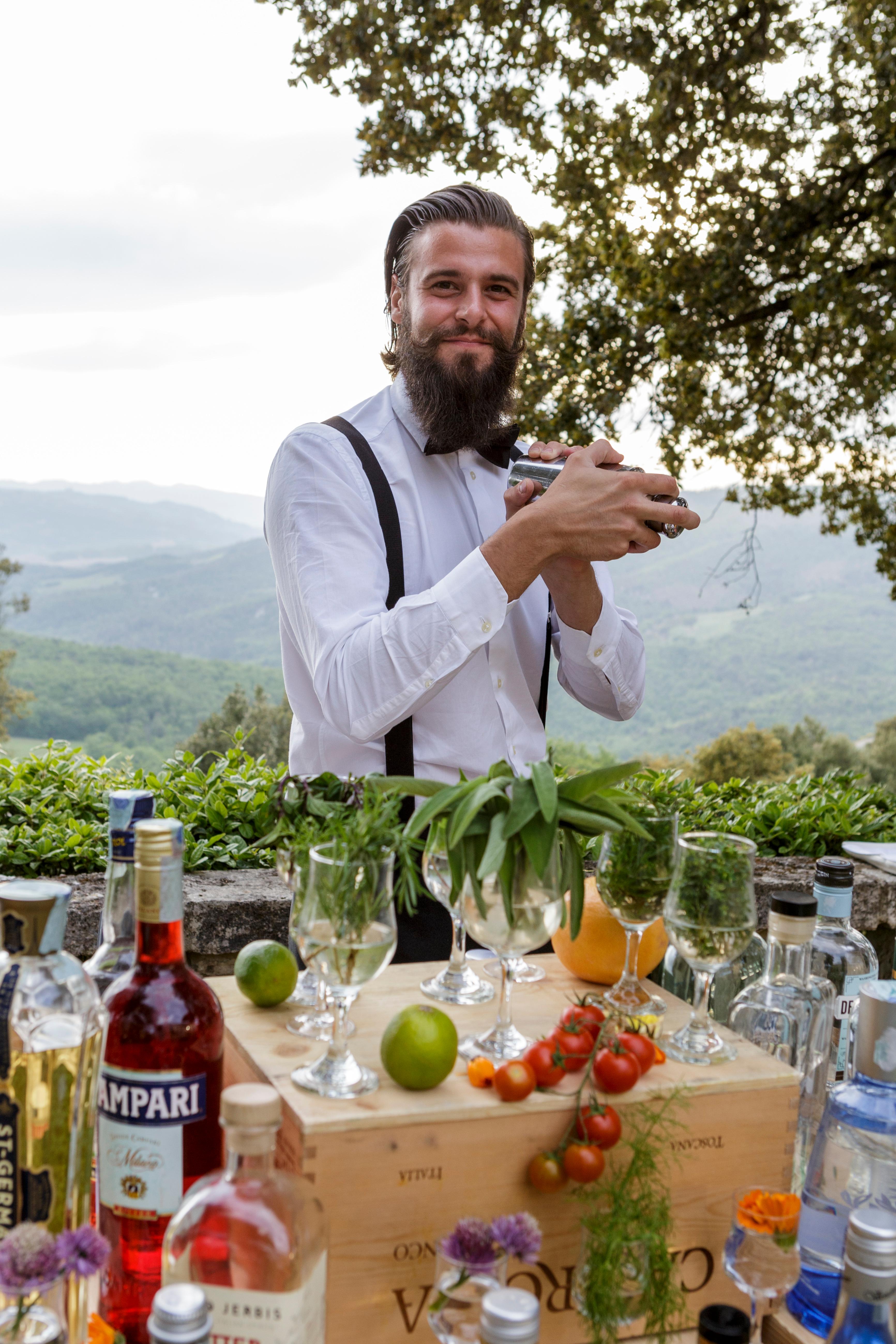 Belvedere Terrace Sunset Aperitivo Lounge Framing Panoramic Vistas Across Volterra Hills