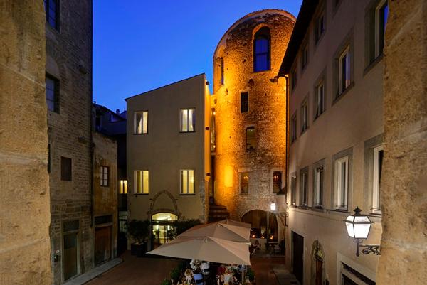 Brunelleschi Hotel Facade in Piazza Santa Elisabetta Florence