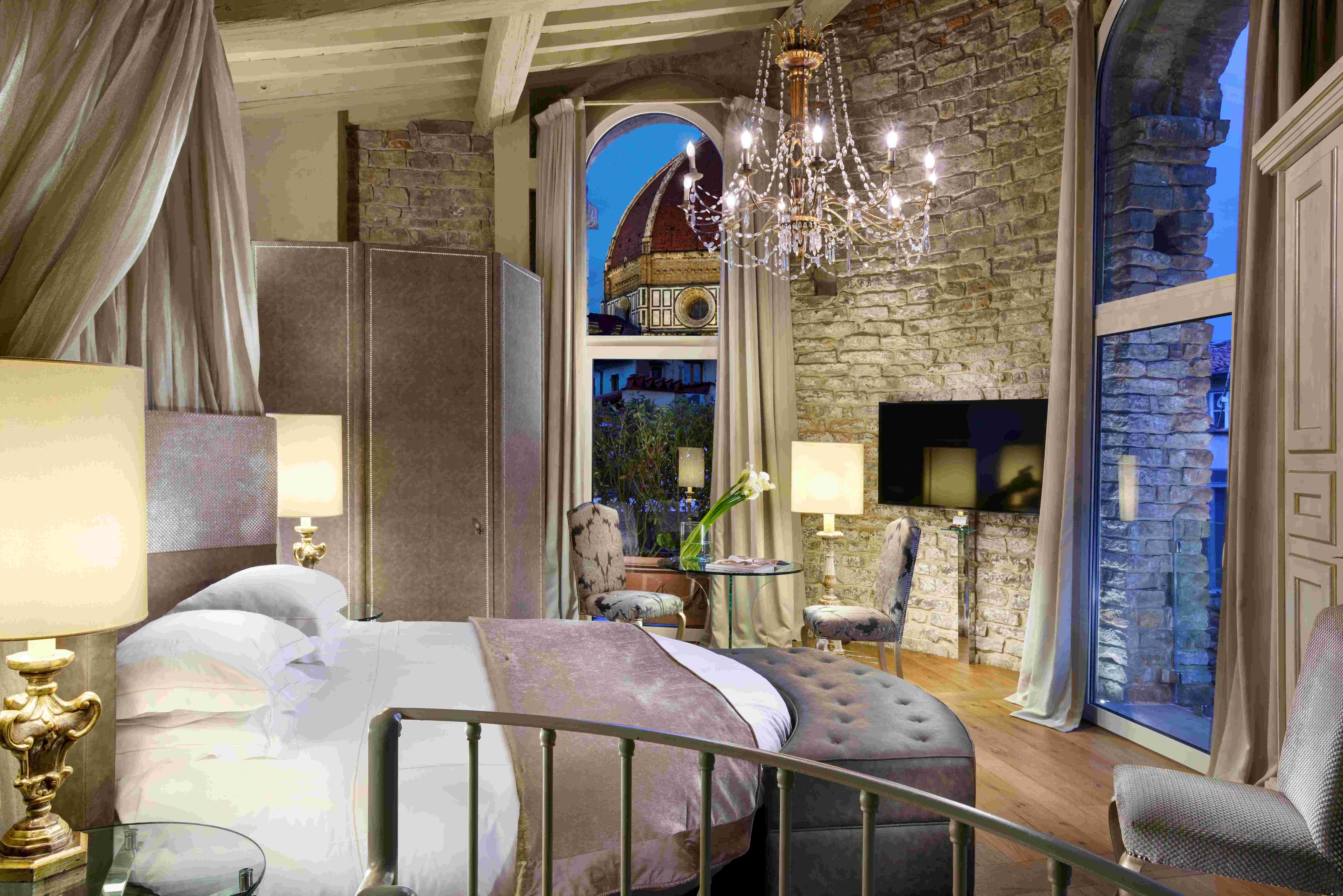 Pagliazza Tower Suite Byzantine Stone Bedroom