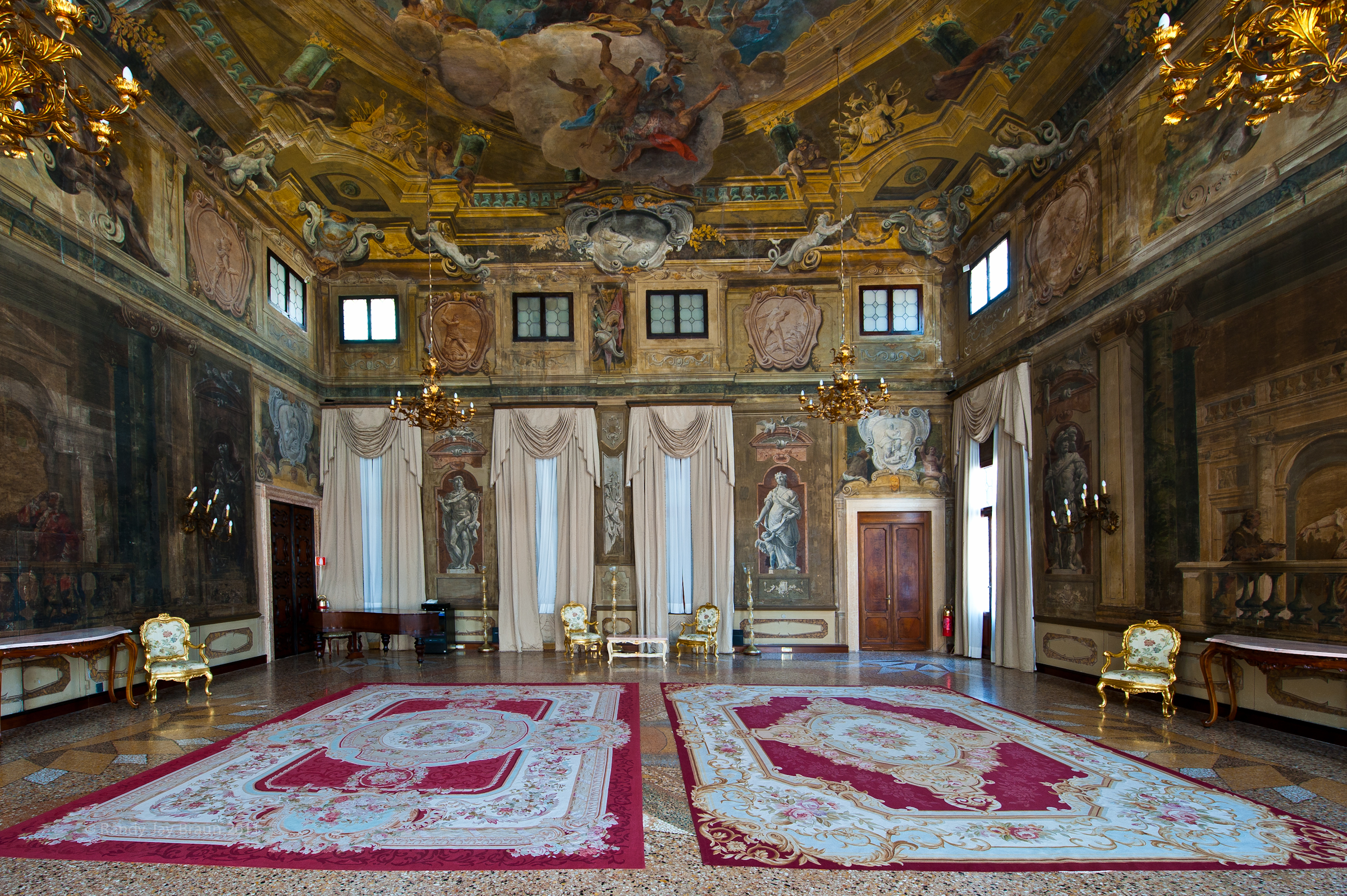 Music Ballroom Ceiling Frescoes by Gaspare Diziani