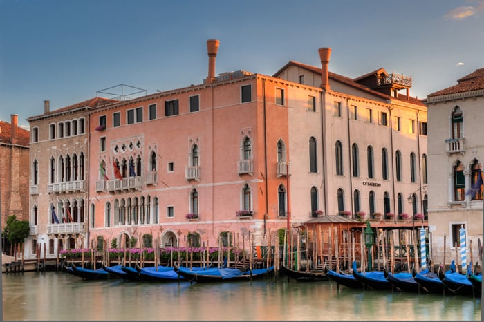 Ca' Sagredo Hotel Facade on Venice Grand Canal