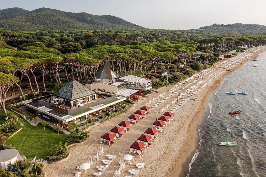 Aerial View of Cala Beach Resort Punta Ala Tuscany