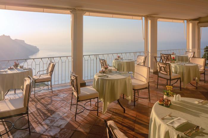 Belvedere Restaurant overlooking the Gulf of Salerno