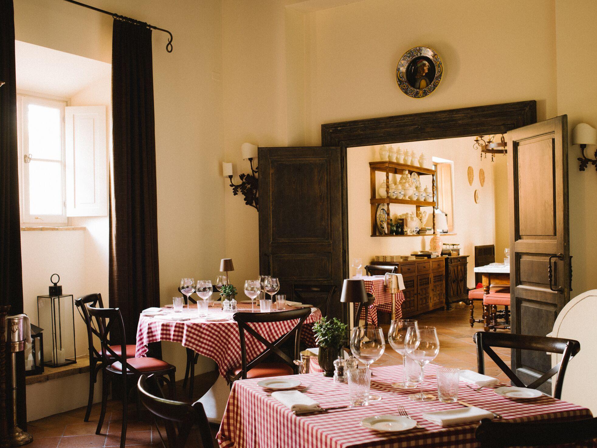 Tosca fine dining restaurant at Castello di Casole
