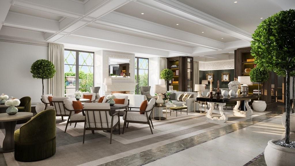 Corinthia Rome grand lobby lounge