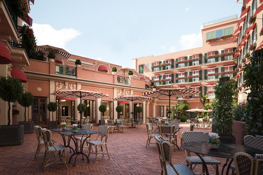 Inner courtyard of Hotel De La Ville