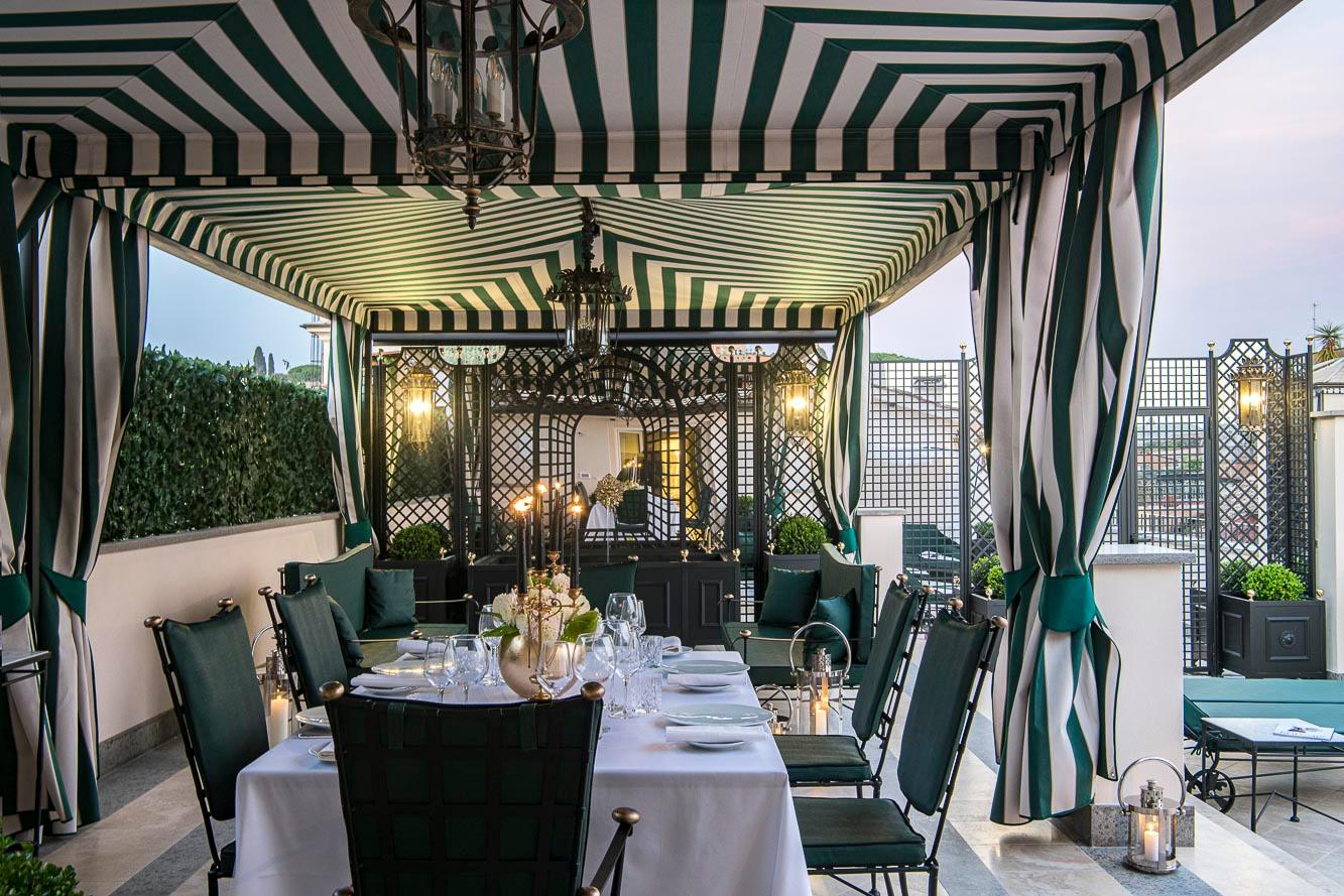 Penthouse private panoramic terrace overlooking Rome