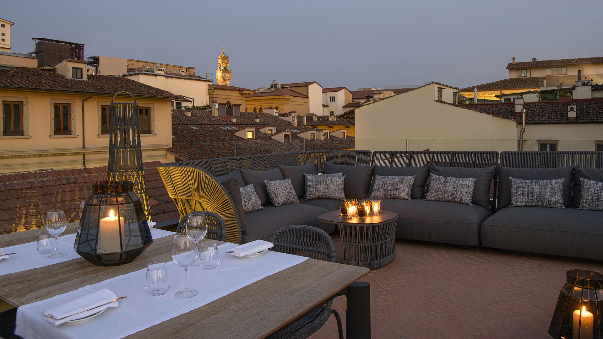 Rooftop terrace overlooking Florence