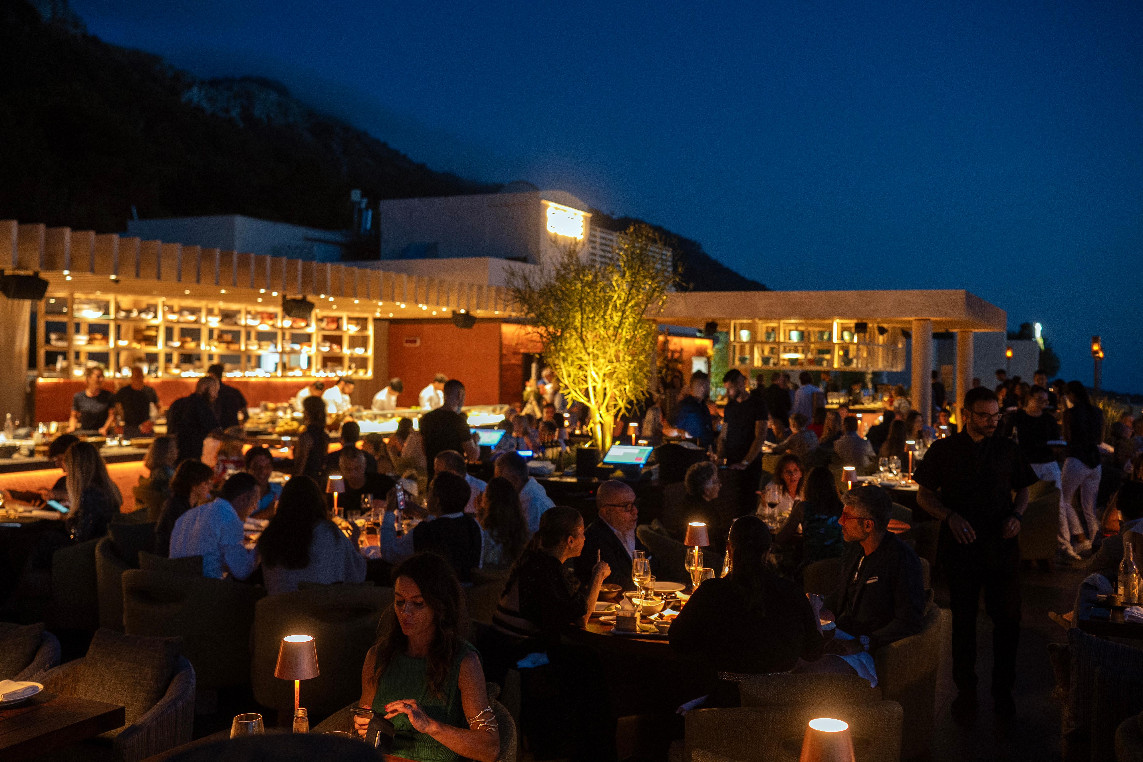 Zuma Capri rooftop restaurant and lounge with sweeping Gulf of Naples sunset vistas