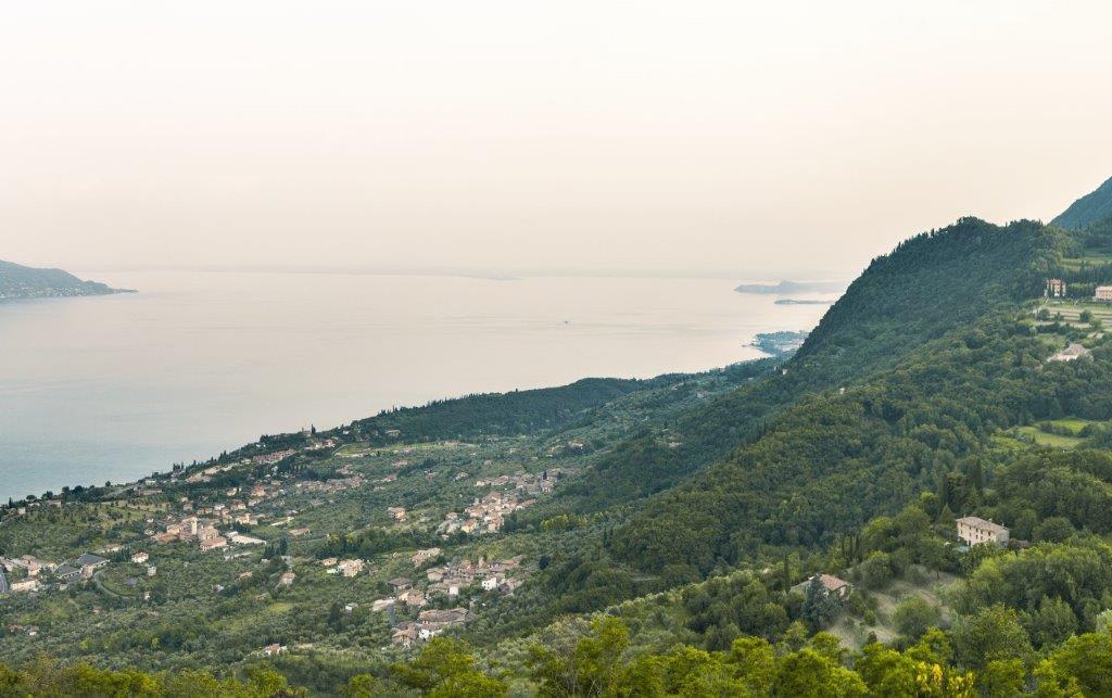 Aerial panorama of Lefay Resort & SPA Lago di Garda across 11 hectares of natural parkland