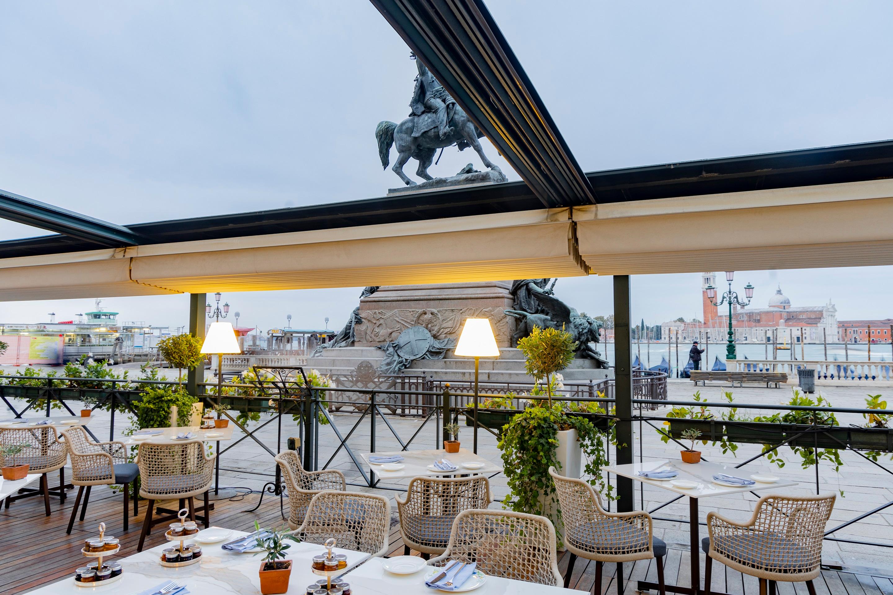 LPV Ristorante Dehors promenade terrace dining overlooking the Venetian Lagoon