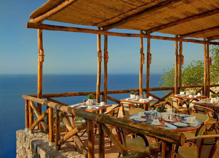 Michelin-starred Il Refettorio panoramic outdoor dining terrace