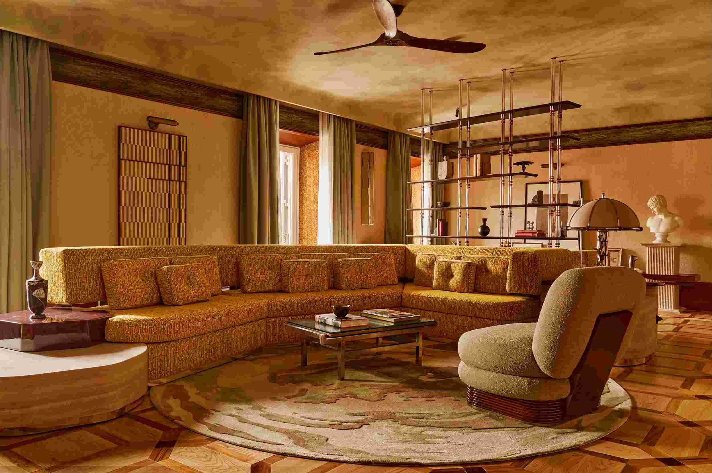 Orient Express Suite living salon designed by Hugo Toro