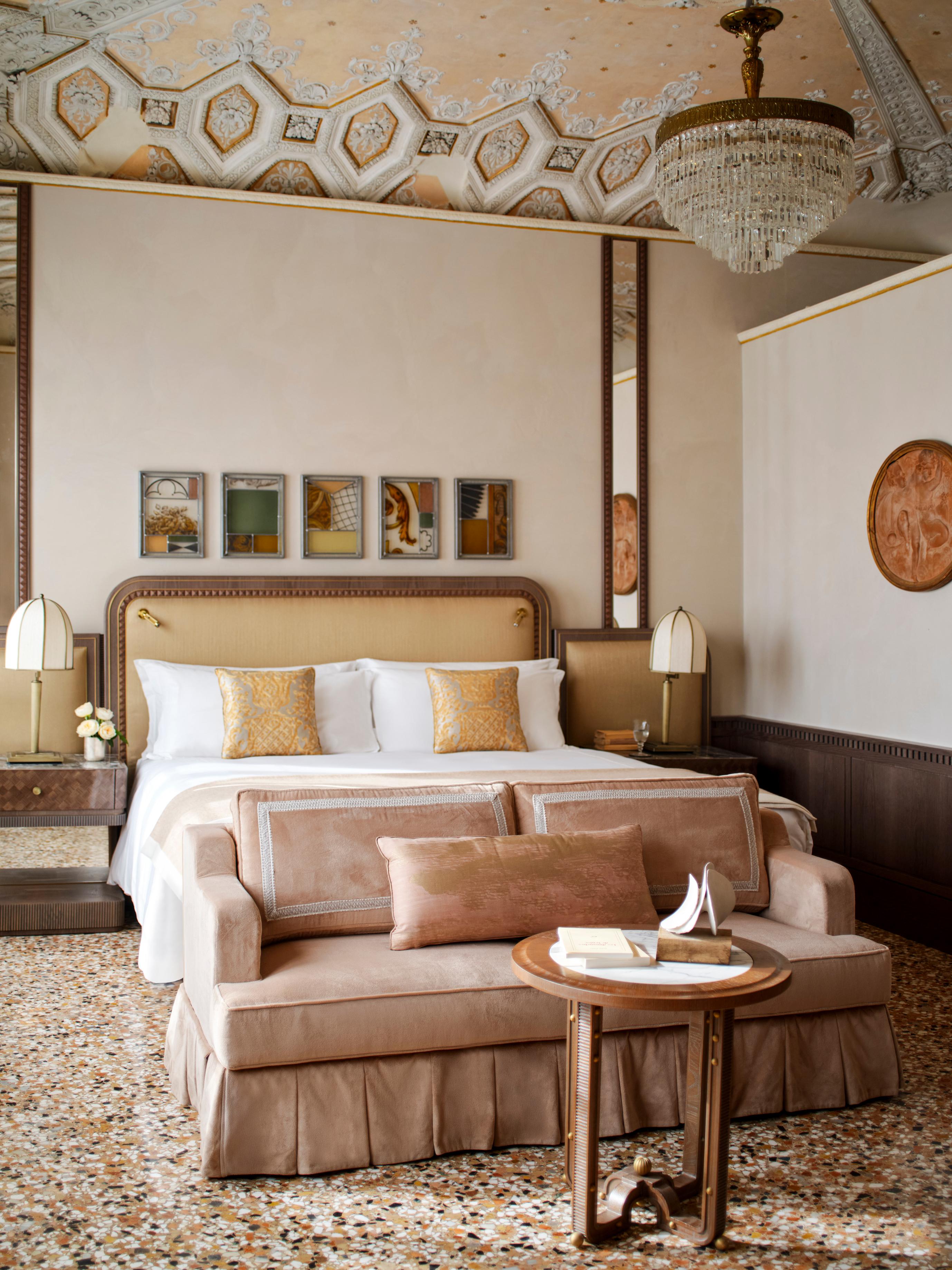 Deluxe Room with Murano lighting and bespoke woodwork