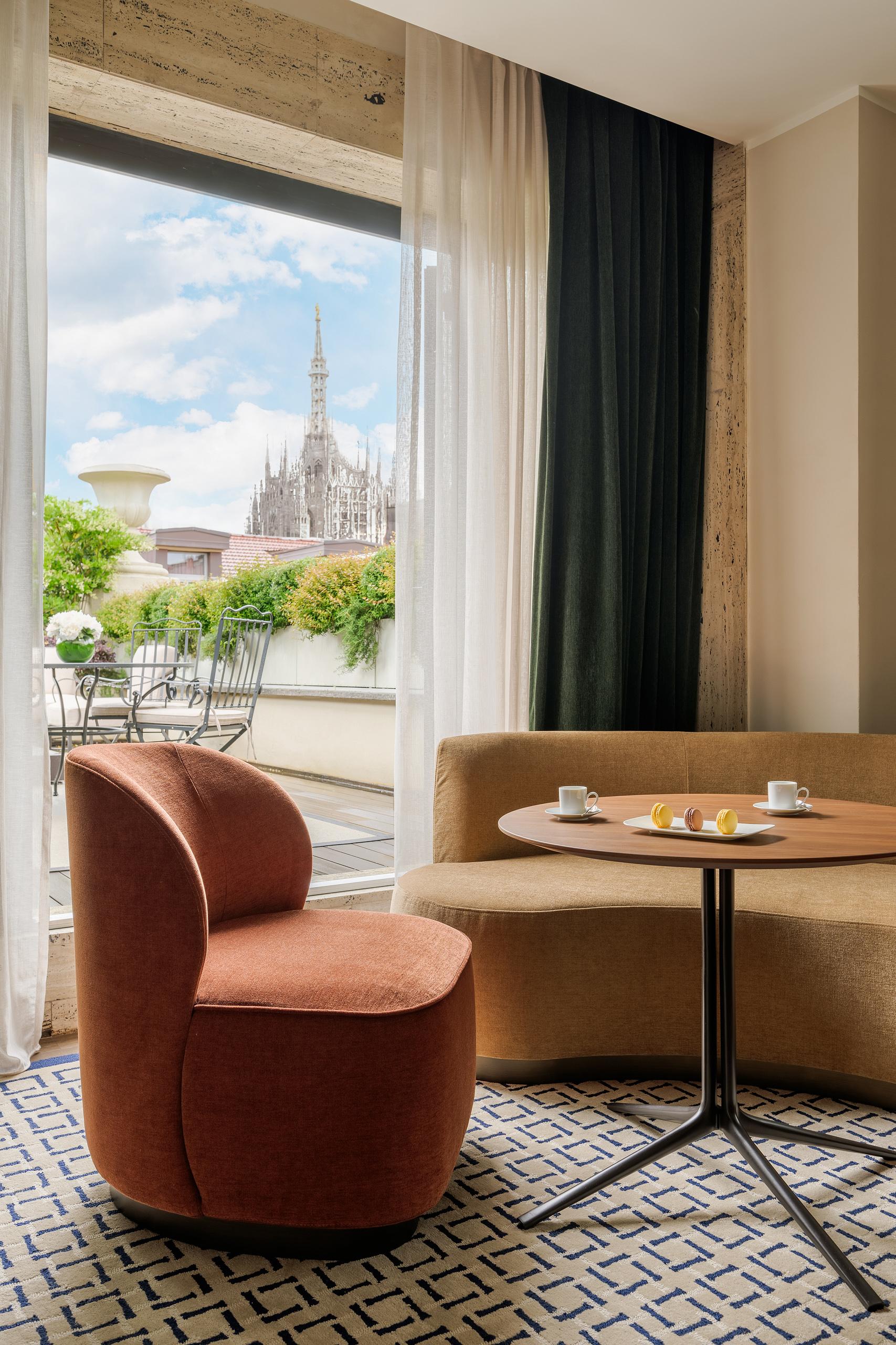 Terrace Suite private outdoor terrace with Duomo views