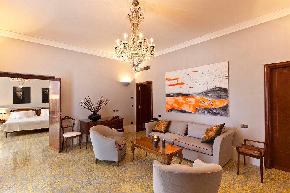 Regina Isabella Royal Suite with expansive private sea-view terrace overlooking the Bay of Naples