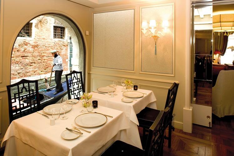 Intimate dining room of Le Maschere Restaurant
