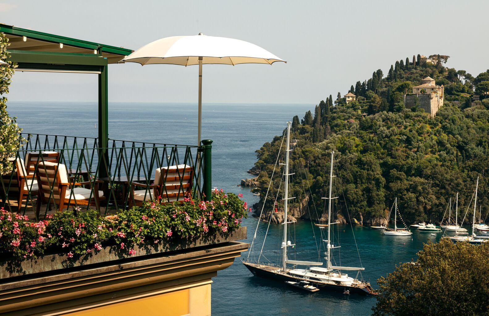 La Terrazza Restaurant dining terrace overlooking the bay