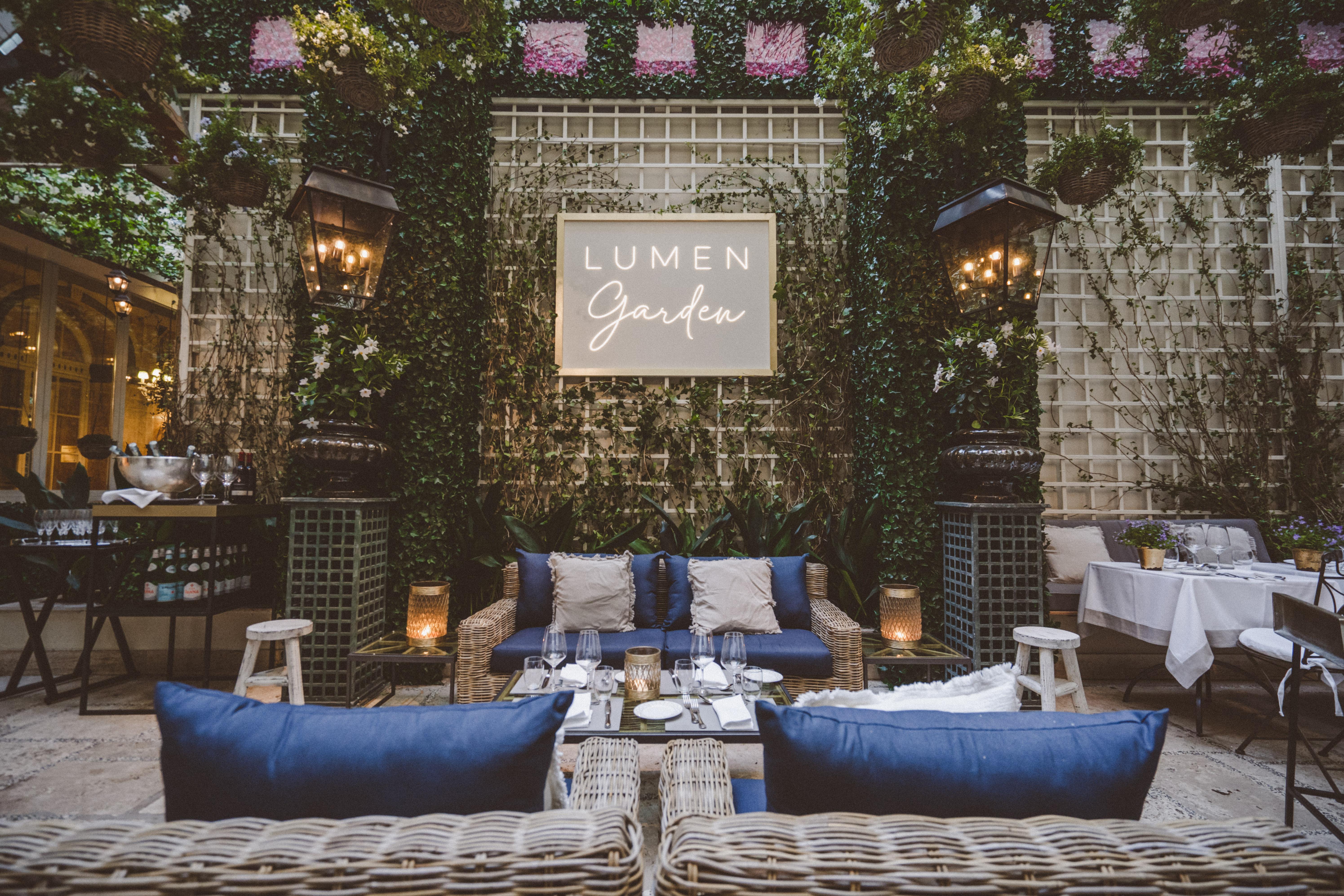 Lumen Cocktails & Cuisine winter garden piazza