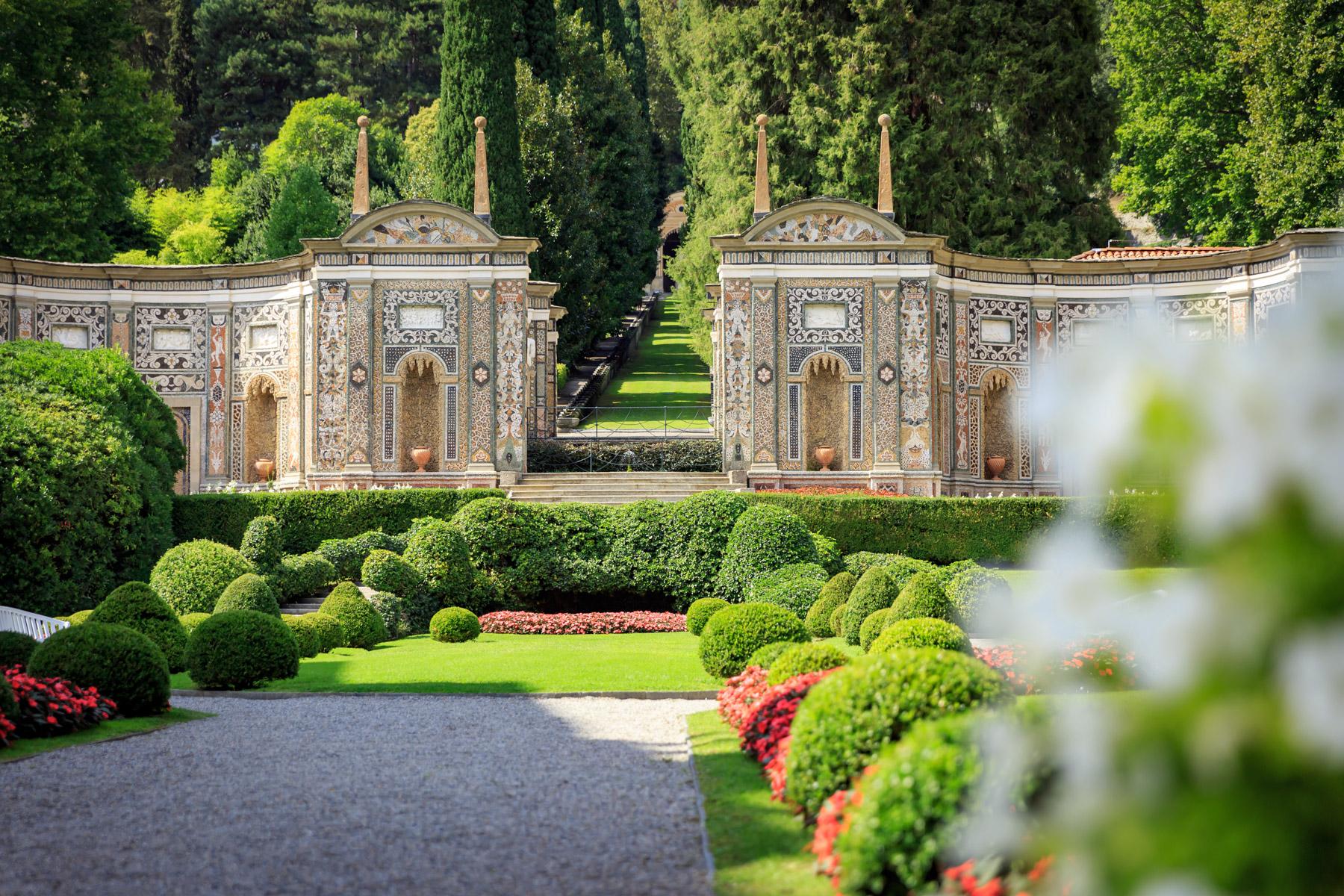 The 16th century Mosaic nymphaeum in Villa D'Este gardens