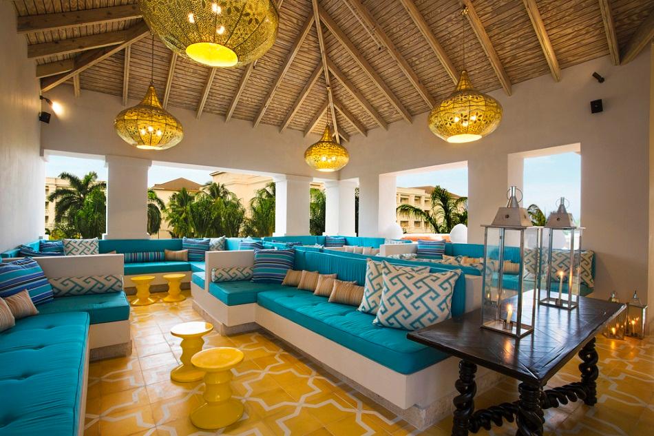 Fez Moroccan rooftop lounge with firepits