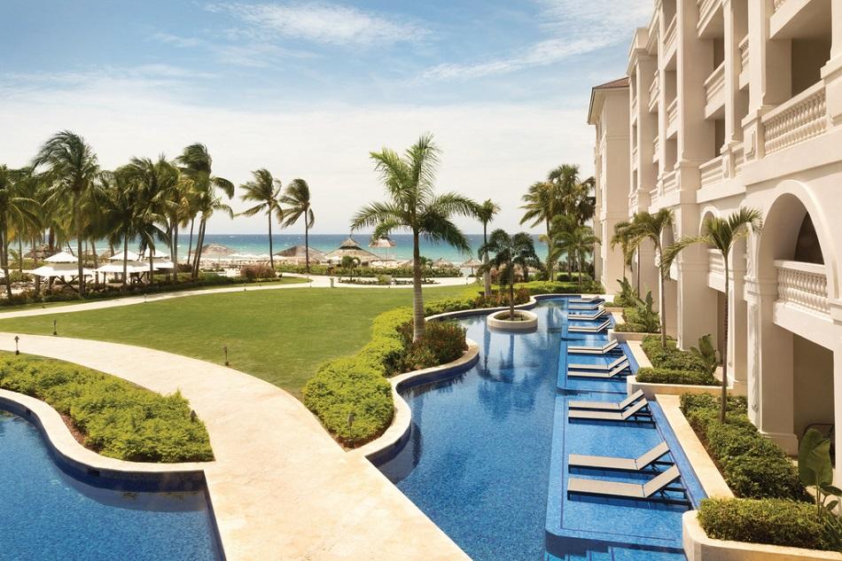 Hyatt Ziva Rose Hall swimming pools and swim-up terraces