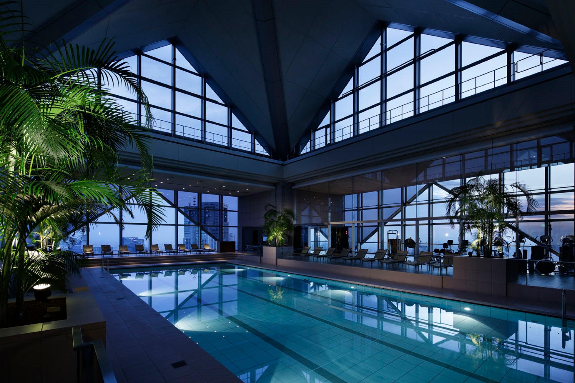 Club on the Park 47th-Floor Glass Pyramid Indoor Pool