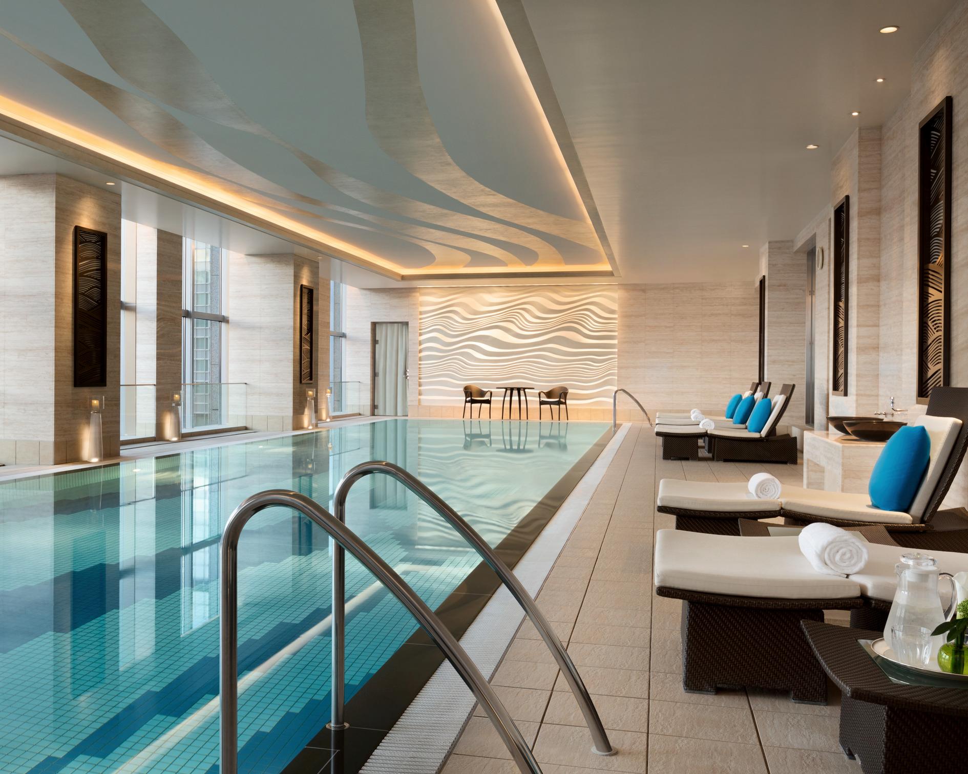 Heated 20-Meter Indoor Lap Pool Overlooking Tokyo