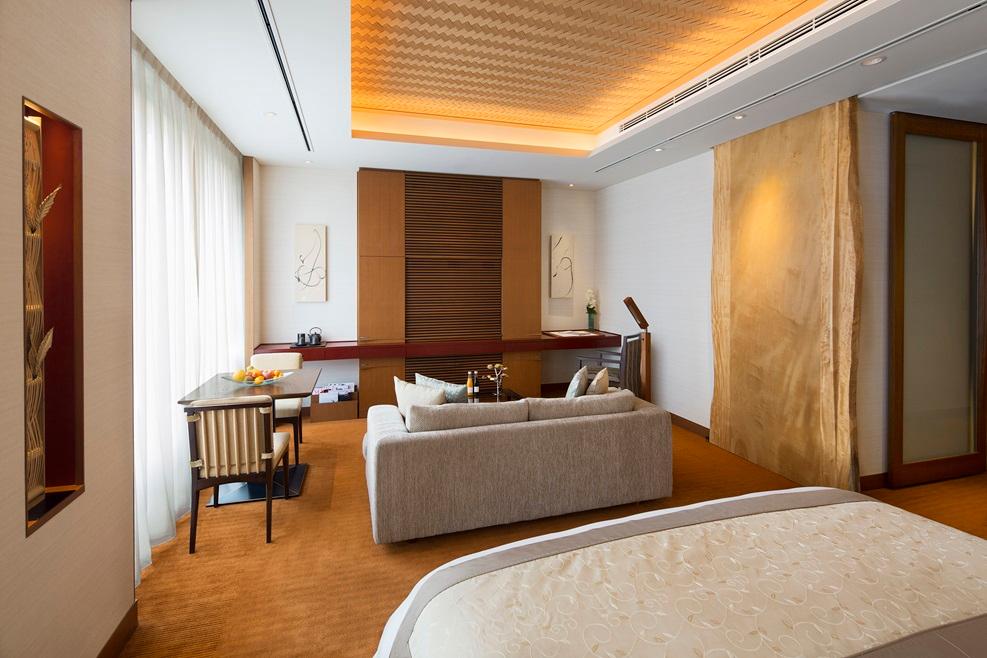 Deluxe Room King with Rich Cherry Wood Accents and Custom Dressing Room