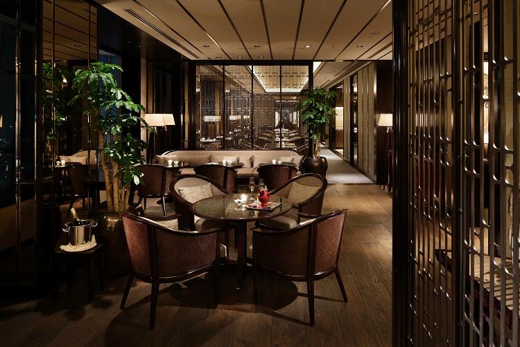 The Ritz-Carlton Club Lounge Garden Terrace Framing Sweeping Mount Fuji Views