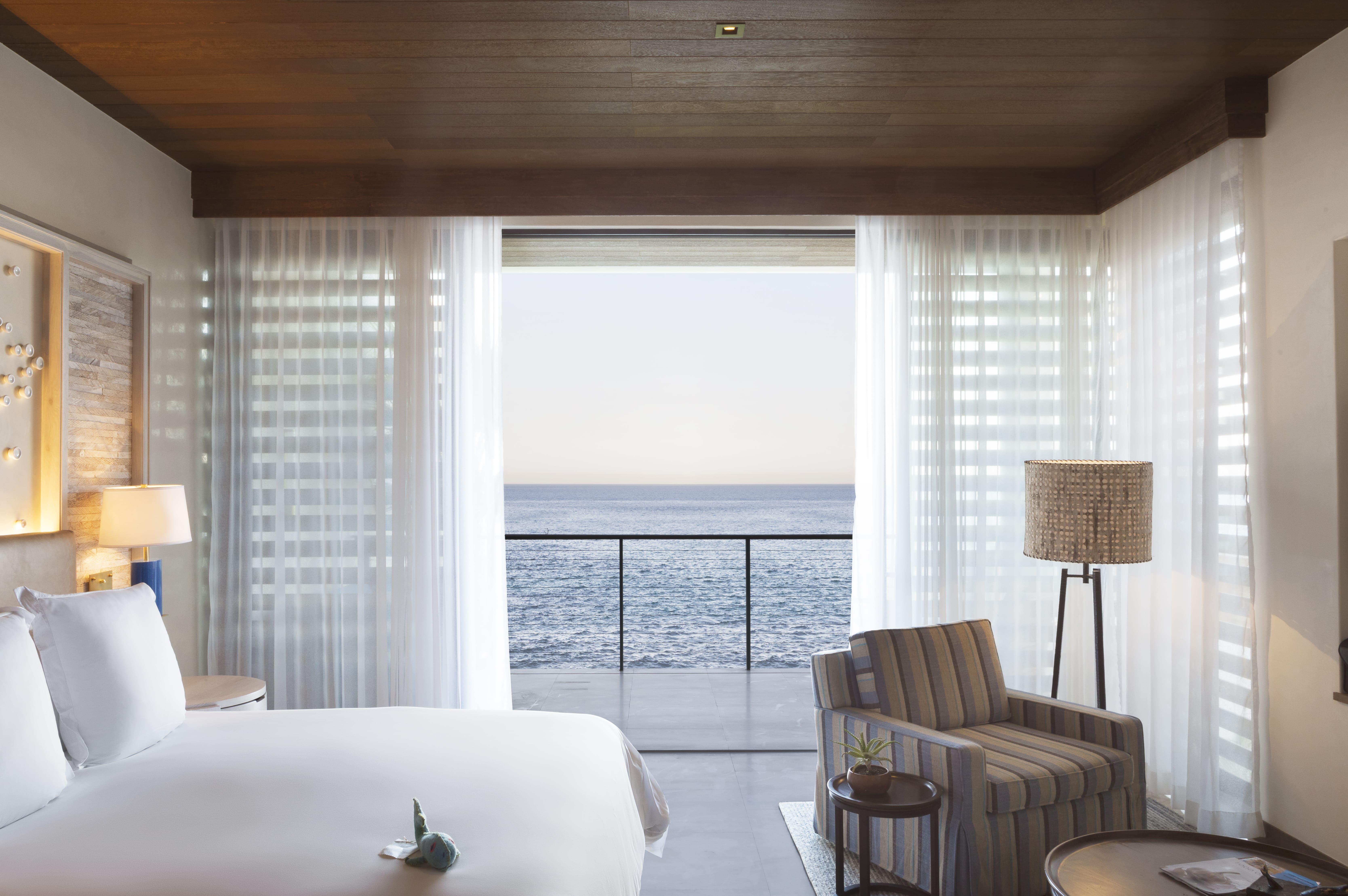 Contemporary luxury ocean view guestroom