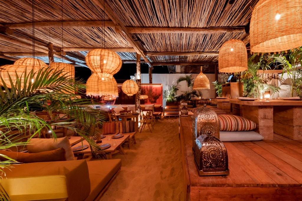 Funky Geisha Asian restaurant with romantic lanterns and sushi robata cuisine