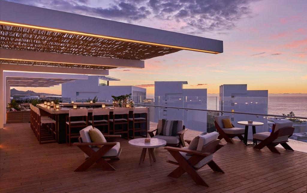 Cielomar rooftop restaurant and sunset lounge overlooking the Sea of Cortez