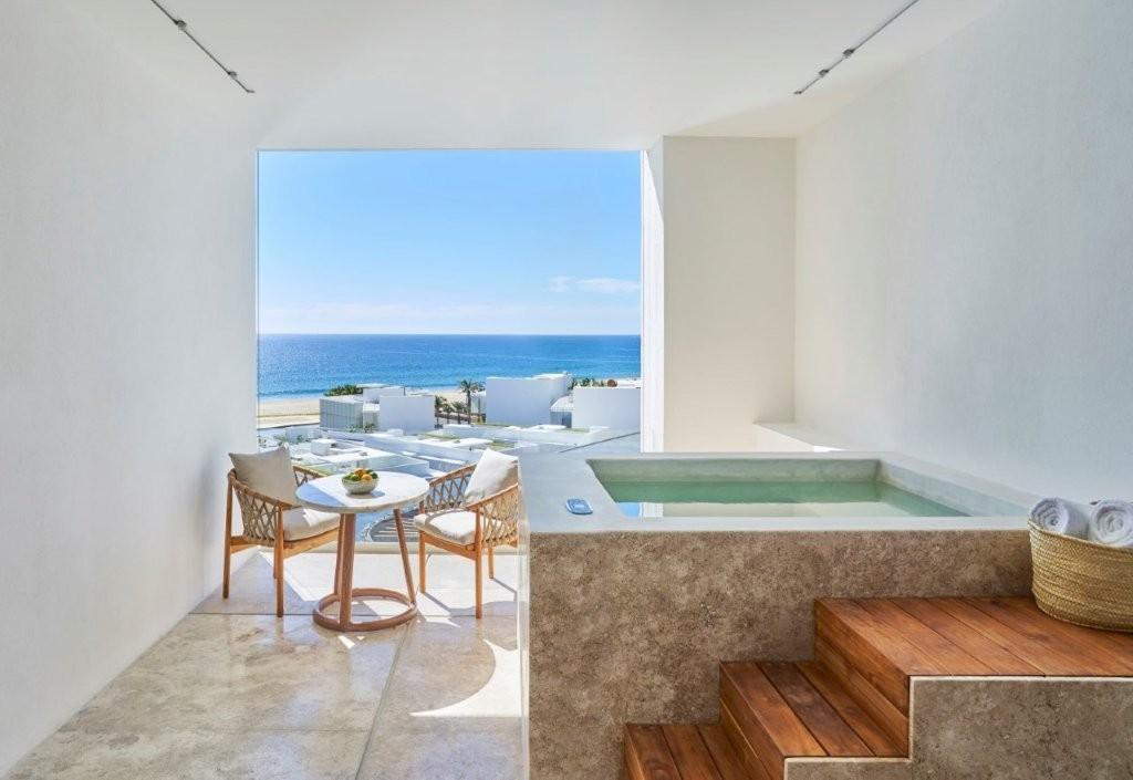 Ocean view suite terrace with private heated plunge pool