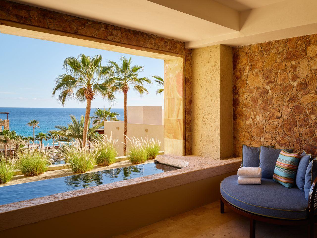 Private plunge pool on terrace at Waldorf Astoria Los Cabos Pedregal