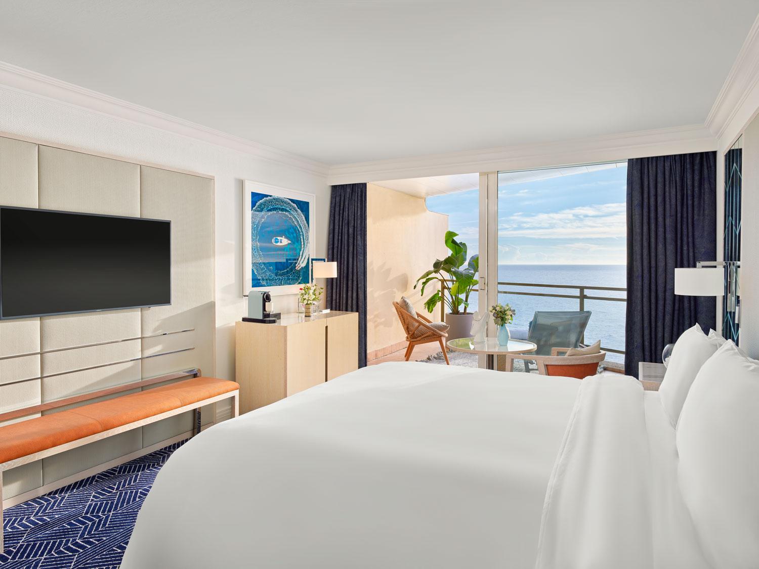 Riviera Sea View Suite Living Salon and Oceanfront Terrace