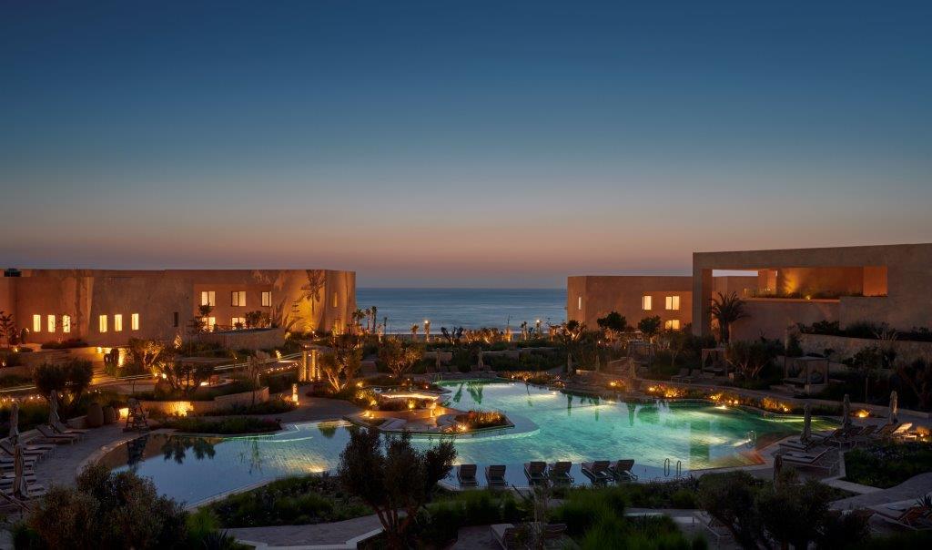 Resort Illuminated Under Atlantic Night Sky