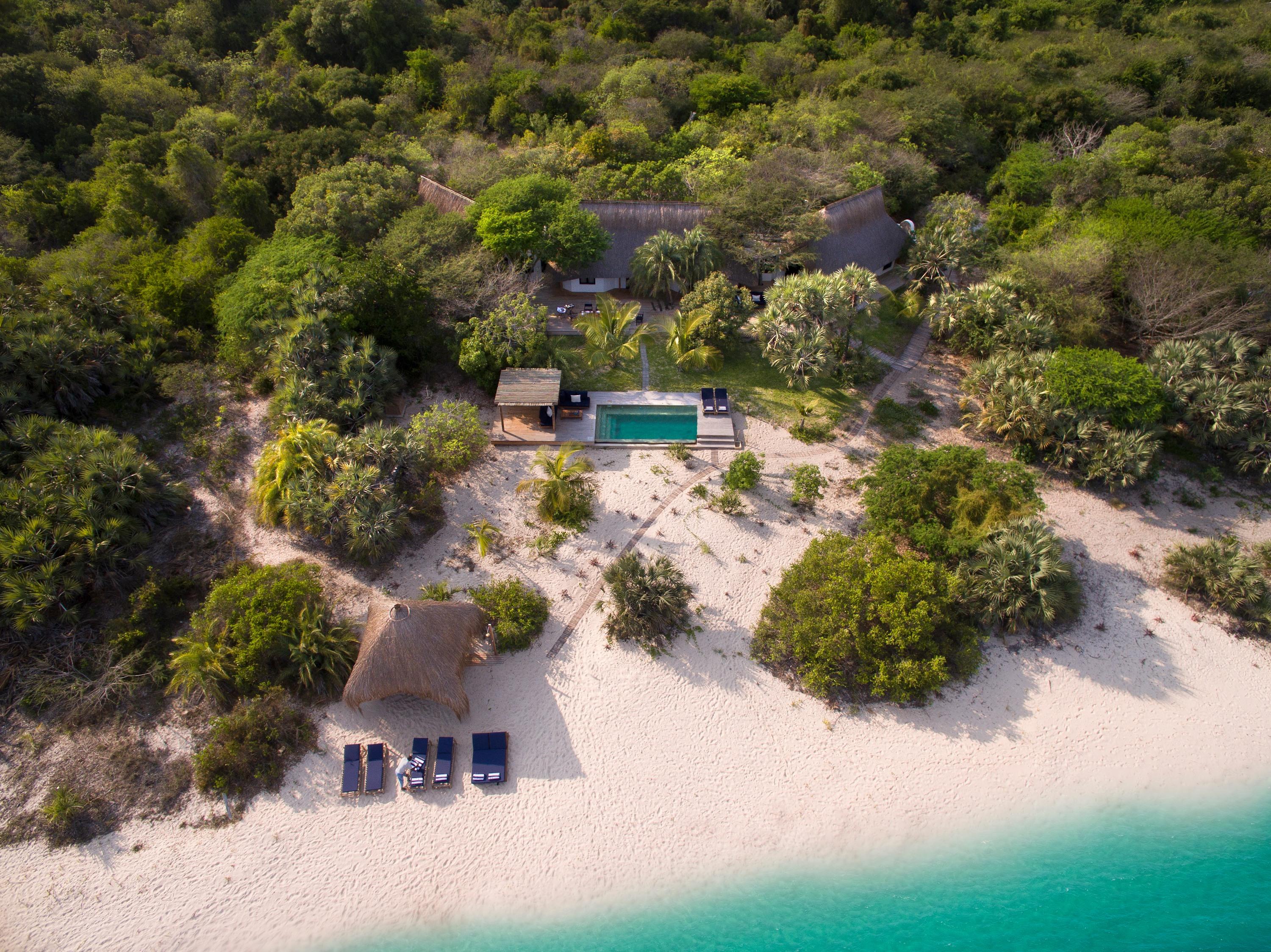 Aerial View of Benguerra Island Lodge