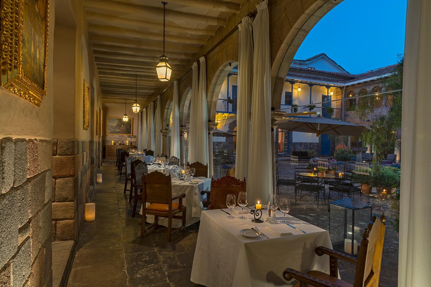 Rumi Bar with Illuminated 500-Year-Old Inca Wall